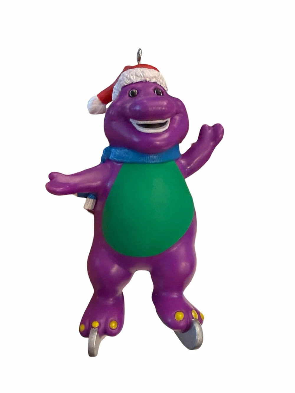 Vintage Hallmark 1994 Barney Christmas Keepsake Ornament Purple Dinosaur Skates